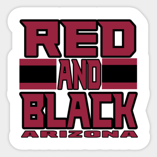 Arizona LYFE Red and Black True Football Colors! Sticker